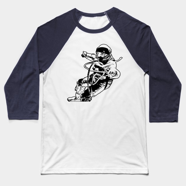 Astronaut Walking in Space Baseball T-Shirt by tribbledesign